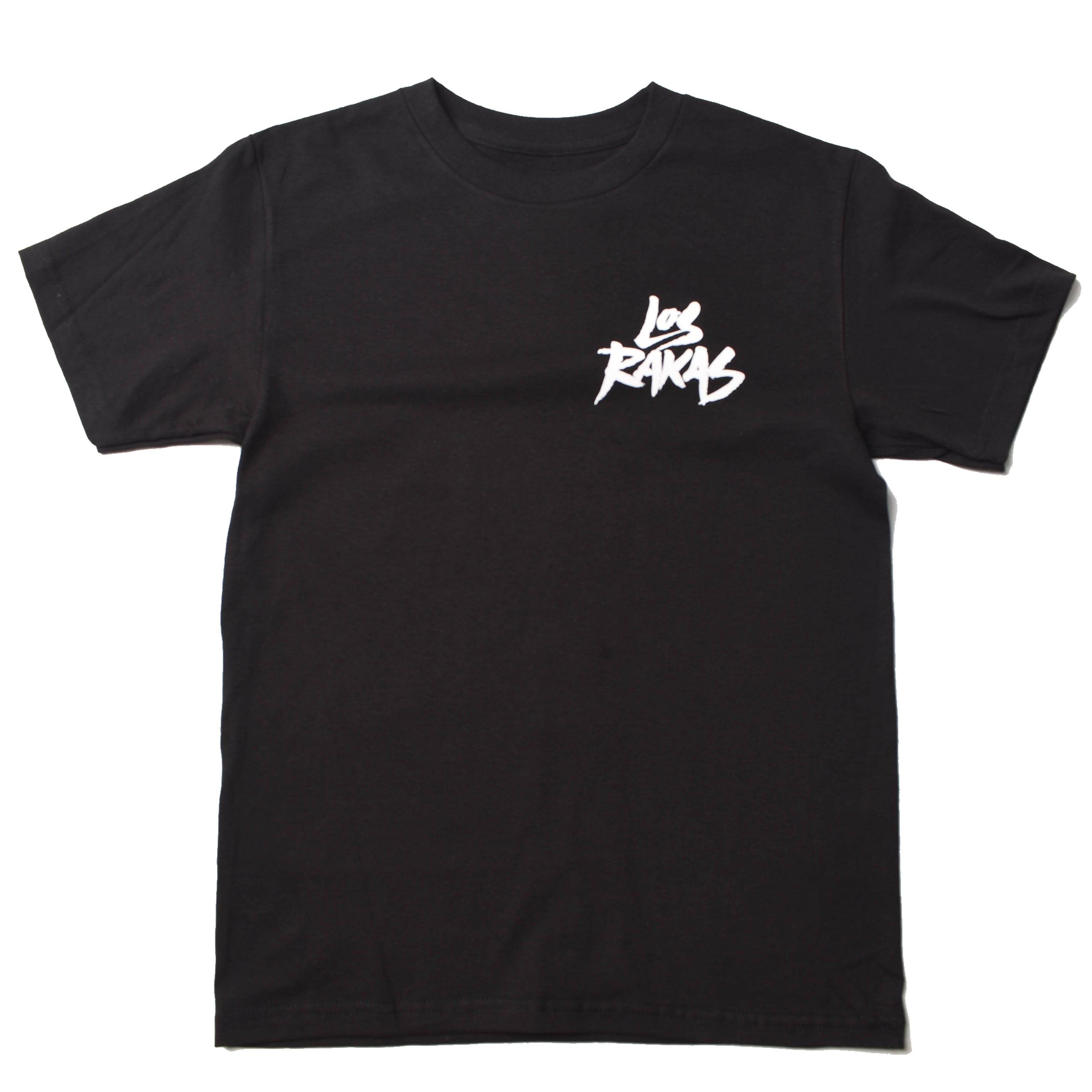 Los Rakas font pocket tee